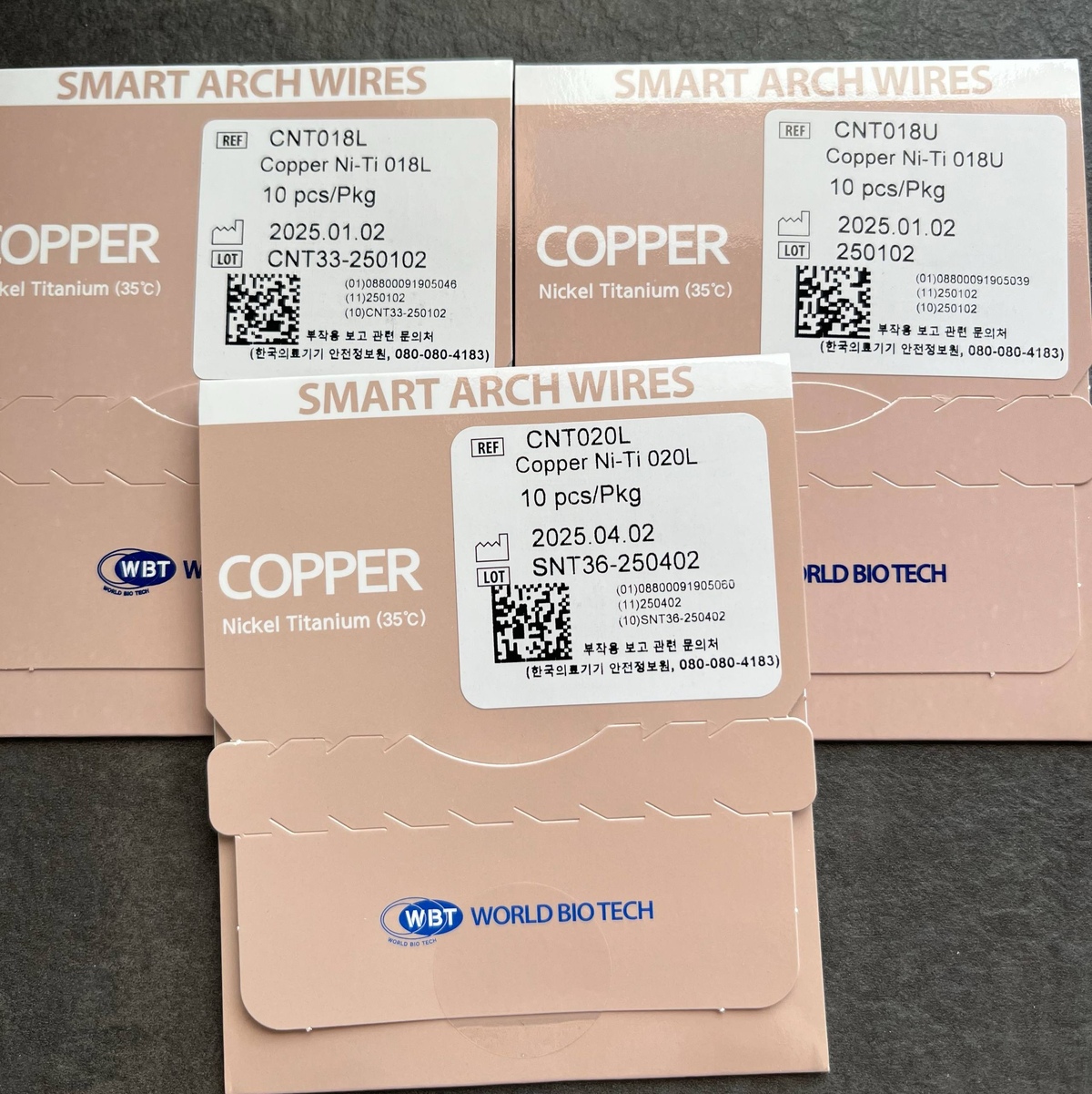 Дуги ортодонтичні WBT Copper Ni-Ti КВАДРАТНІ Upper (верх, 1 шт)