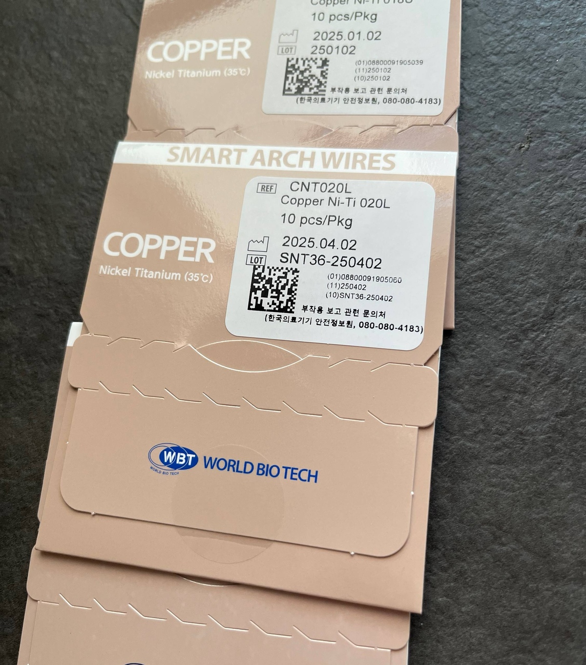 Дуги ортодонтичні WBT Copper Ni-Ti КРУГЛІ Lower (низ, 1 шт)