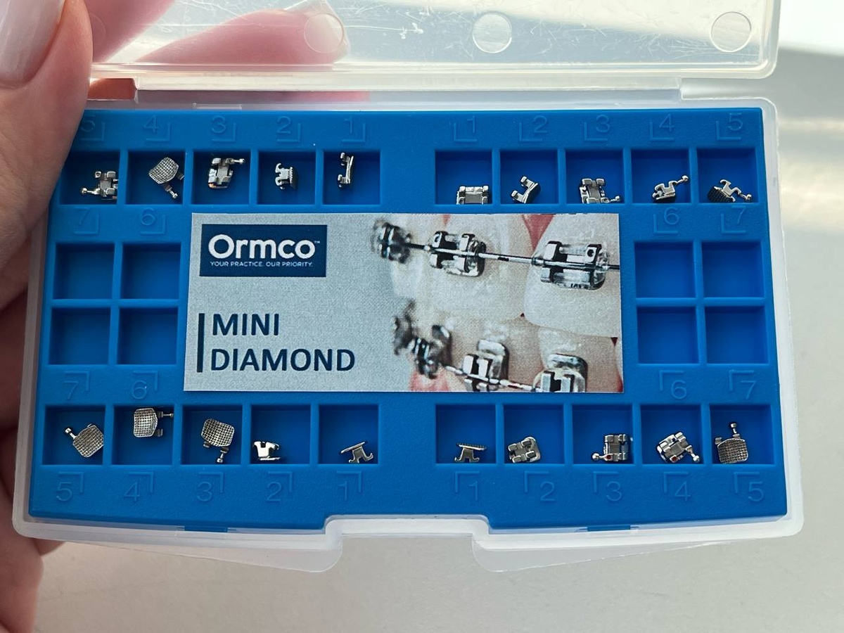 Брекети металеві Mini Diamond Roth 022 гачок 3,4,5 Ormco (USA)