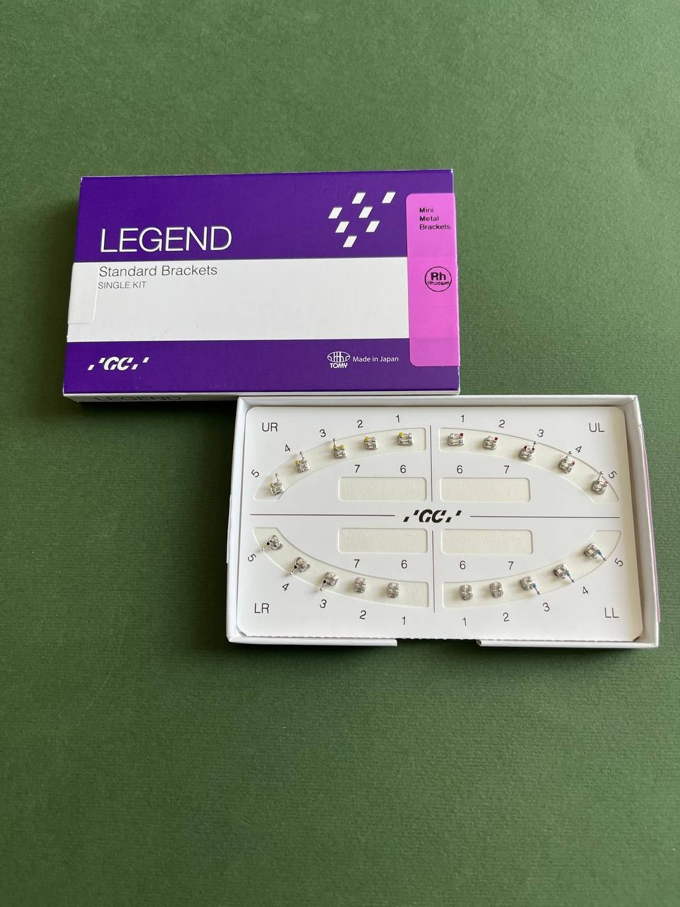 Брекети металеві Legend mini rhodium Roth 022 гачок 3,4,5 GC (USA)