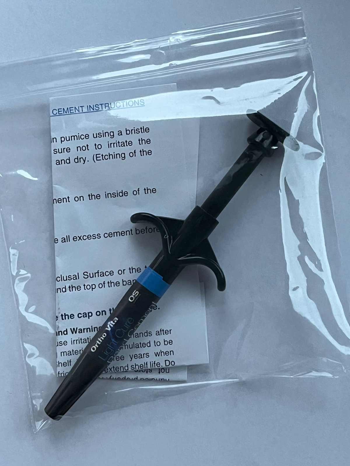 Шприц Ortho Vita Blue (матеріал для накладок, шипів, 5г) (USA)